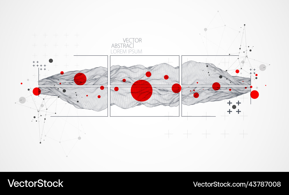 Modern science or technology elements in square Modern science or technology elements in square vector image