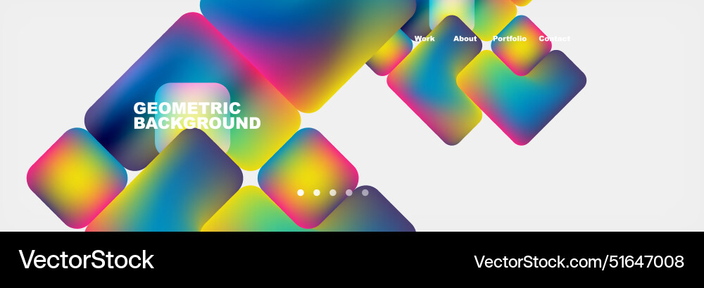 Square internet web page design template Vector Image