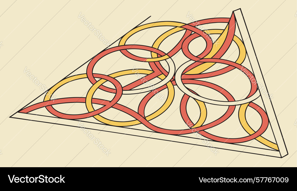 Abstract geometric triangle complex forms modern vector image
