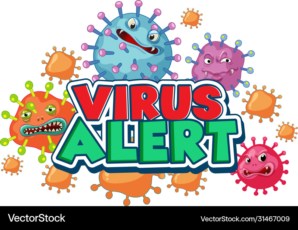 Coronavirus poster design for word virus alert vector image