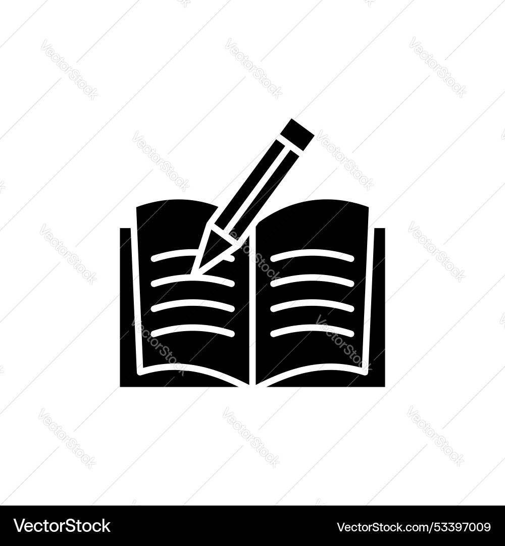 Homework line icon isolated on white background Homework line icon isolated on white background vector image