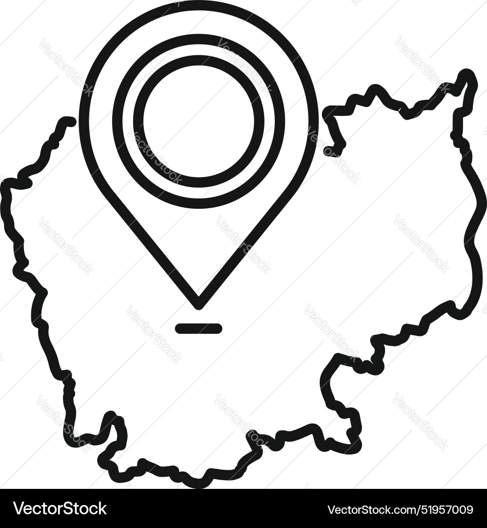 Location pin icon marking a point on map Location pin icon marking a point on map vector image