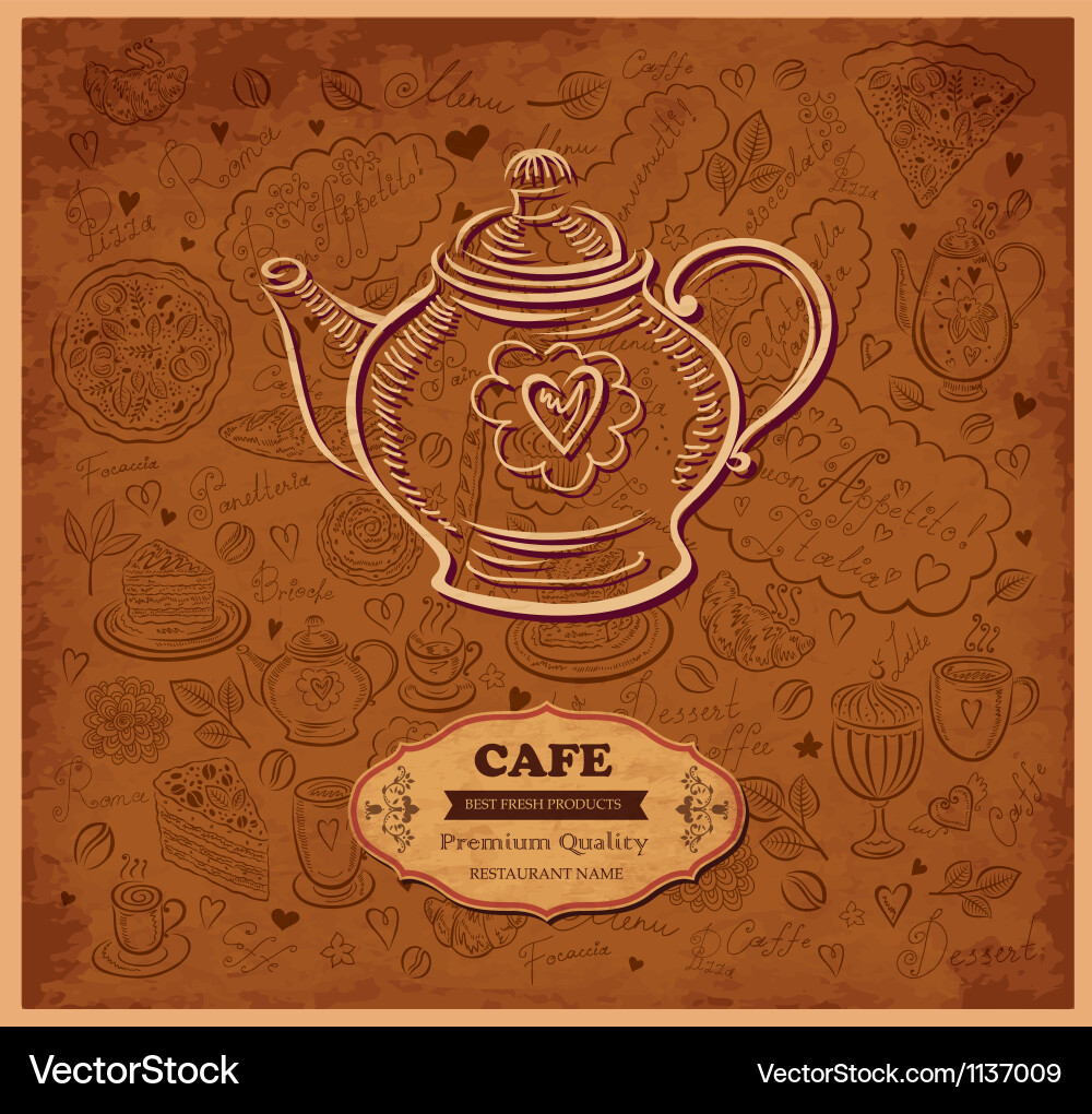 Pattern menu for cafe Vector Image