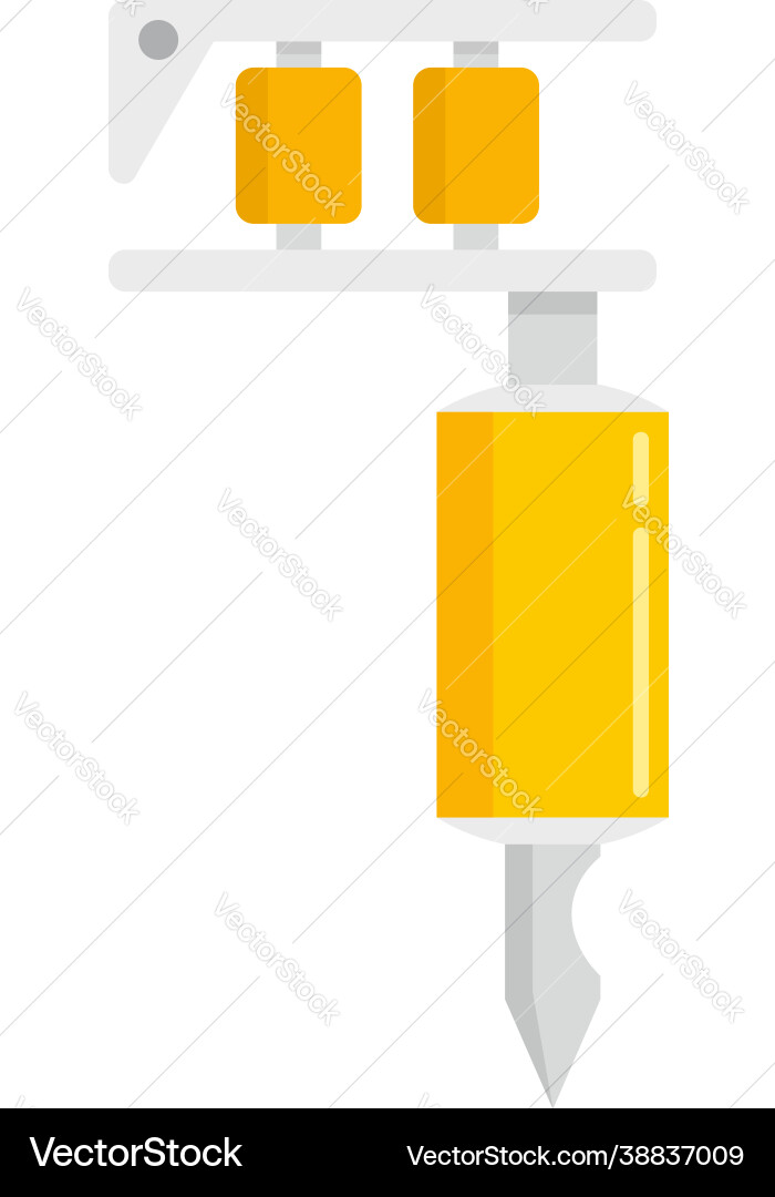 Tattoo rotary machine icon flat isolated Tattoo rotary machine icon flat isolated vector image