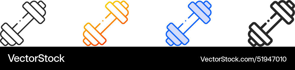 Exercise iconthin linear gradient blue stroke Exercise iconthin linear gradient blue stroke Vector Image