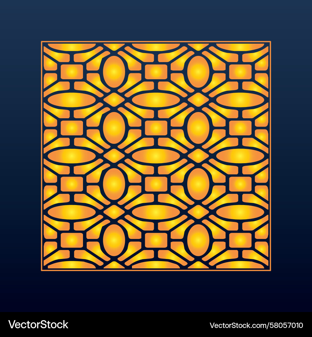 Golden Interlocking Lattice Pattern Vector Image