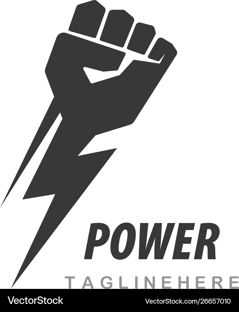 Hand strong logo Royalty Free Vector Image - VectorStock