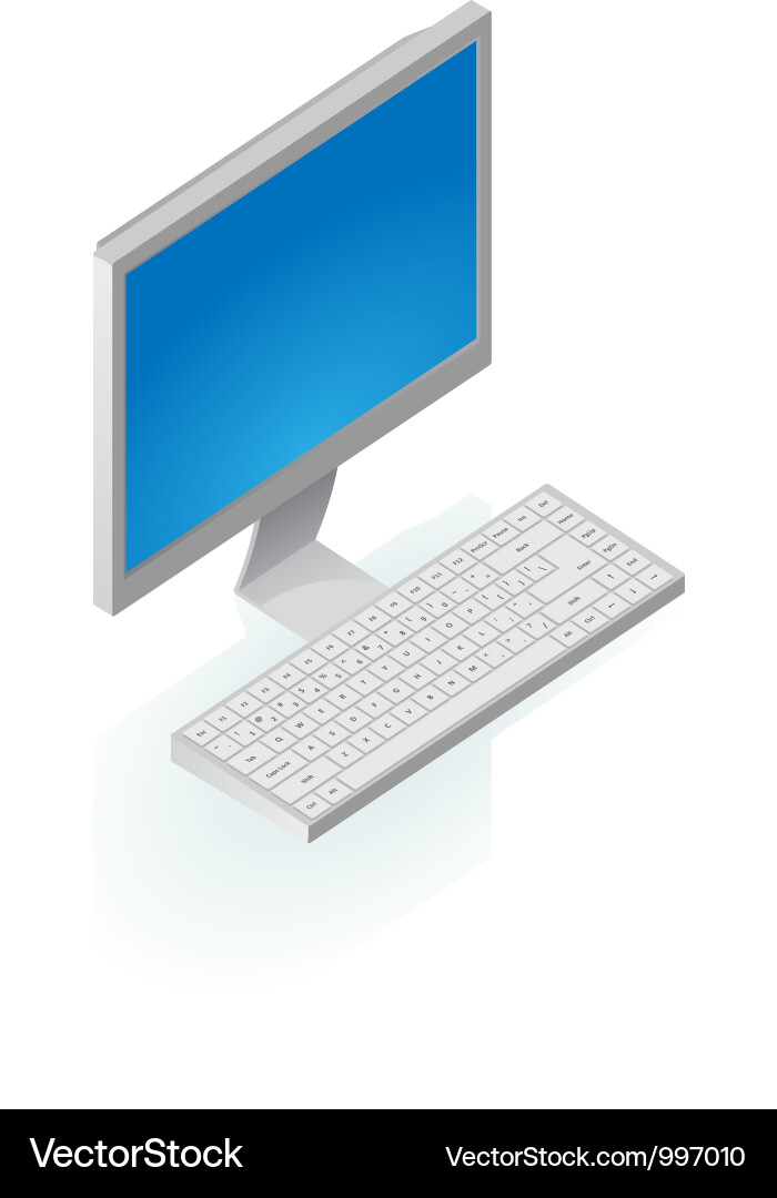 Isometric Computer Icon vector image
