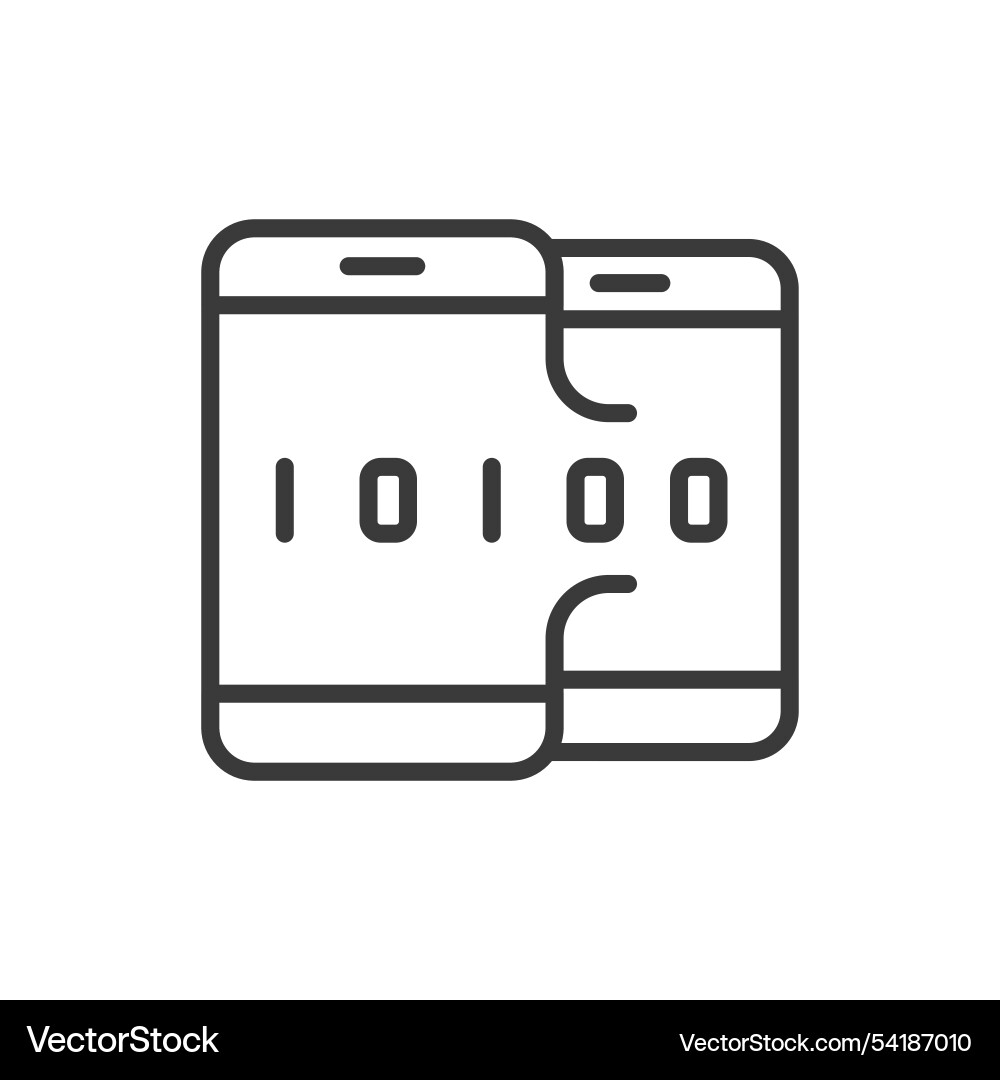 Low-code app icon in line design Low-code app icon in line design vector image