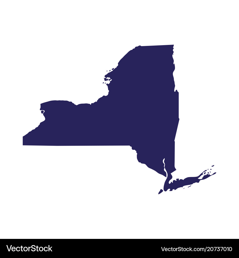 Map of the us state new york Map of the us state new york vector image