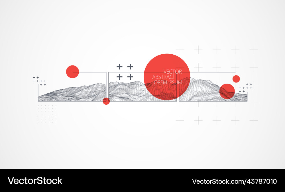 Modern science or technology elements in square Modern science or technology elements in square vector image