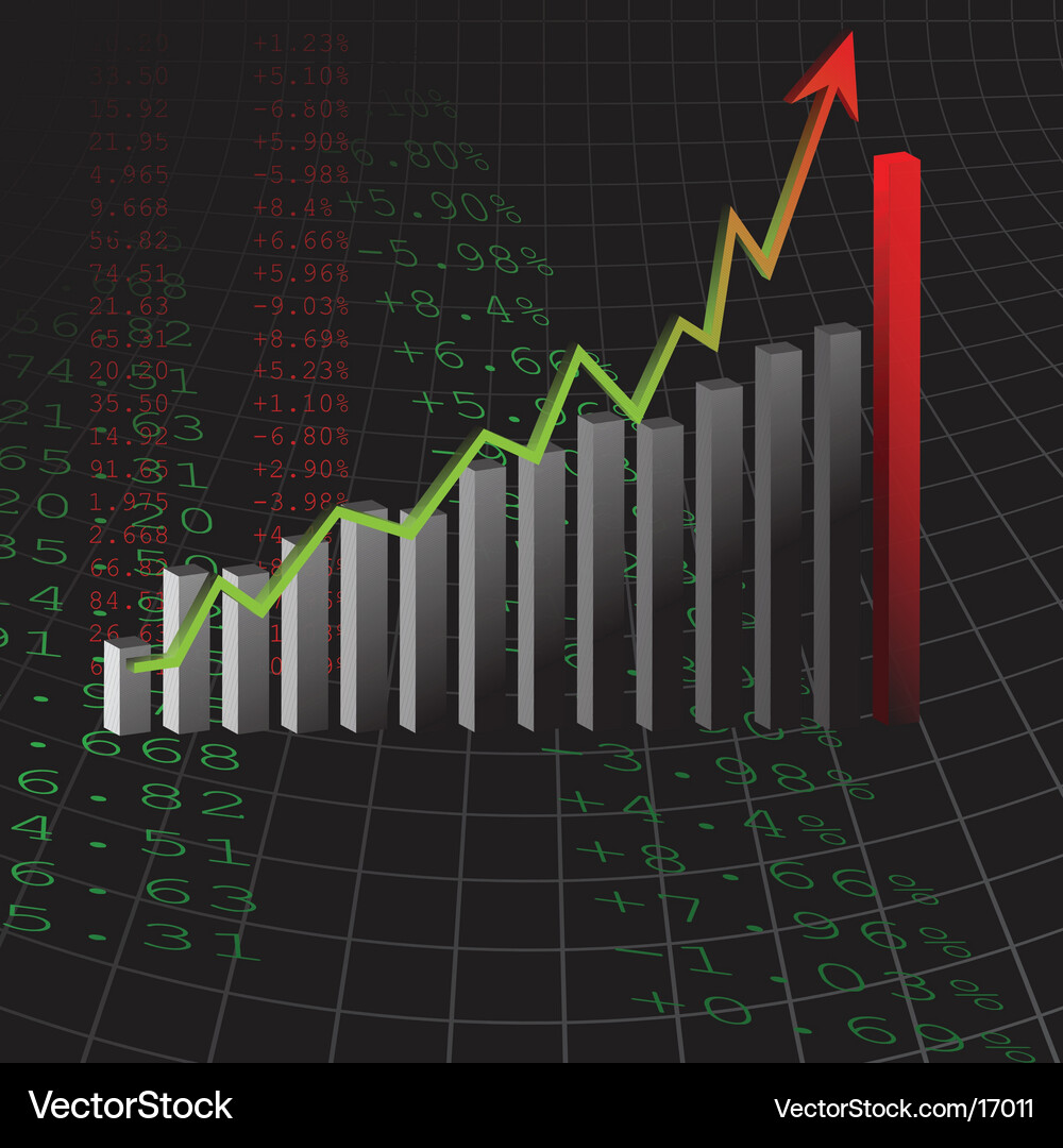 Bar Chart Progression Graph Vector Image