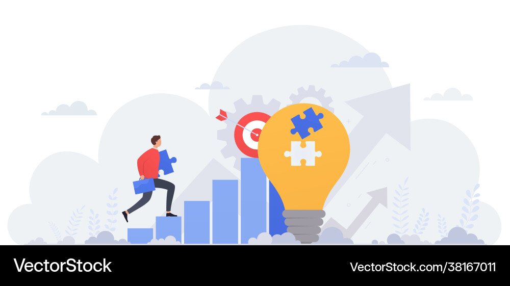 Business concept goal achievement professional Business concept goal achievement professional vector image