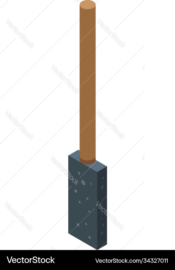 Calligraphy wood tool icon isometric style Calligraphy wood tool icon isometric style vector image