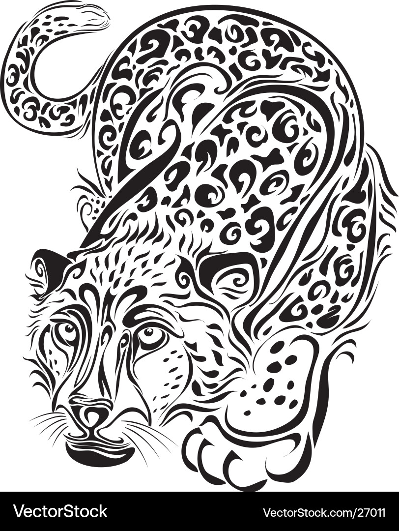 Leopard Silhouette Vector Image