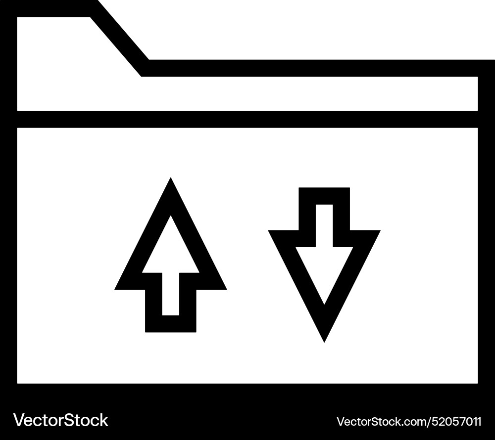 Upload outline icon symbol image Vector Image