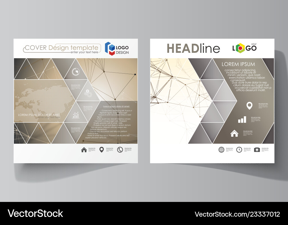 Business templates for square design brochure Business templates for square design brochure vector image
