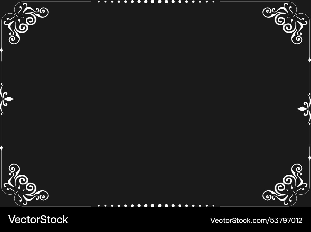 Decorative element for invitations and border vector image