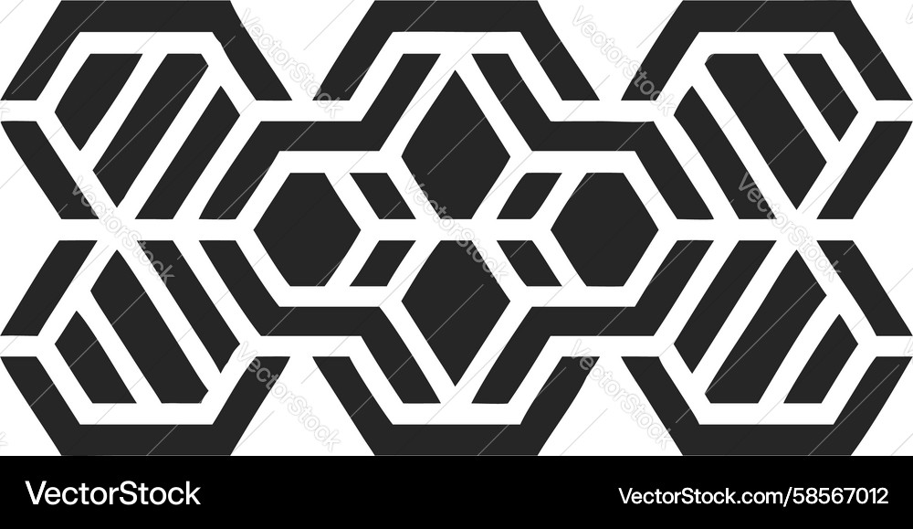 Hexagonal Grid Pattern - Tech Vector Image