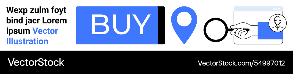 Modern ecommerce elements with buy button Modern ecommerce elements with buy button vector image