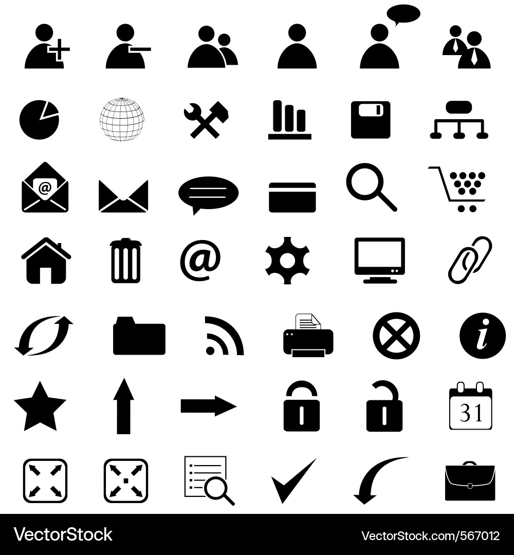 Web Icons Collection Vector Image