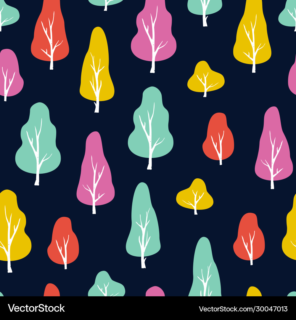 Autumn Tree Pattern vector image