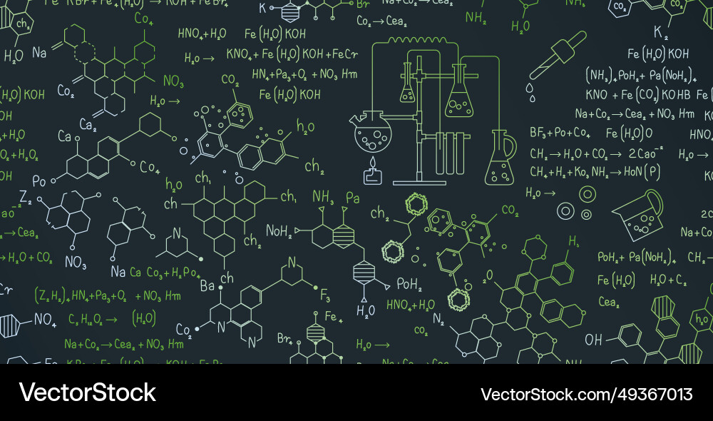 Chemical Formulas & Patterns vector image