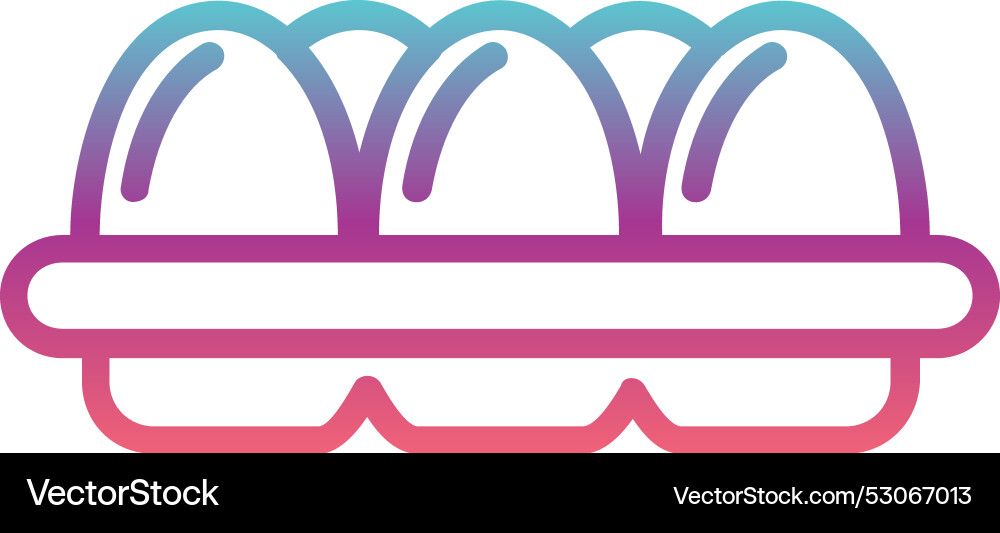 Eggs line gradient design Vector Image