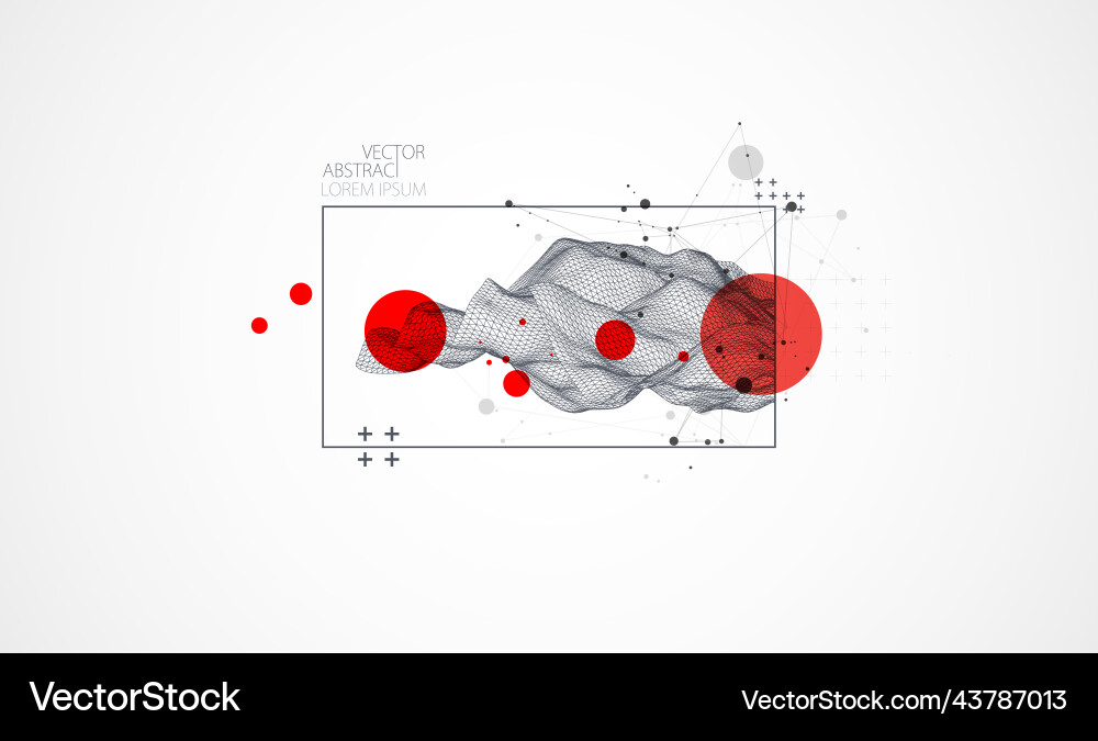 Modern science or technology elements in square Modern science or technology elements in square vector image