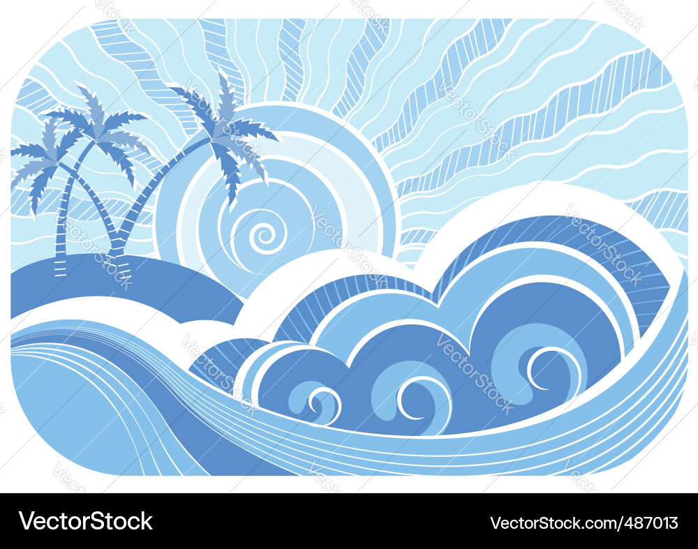 Ocean Wave Pattern vector image