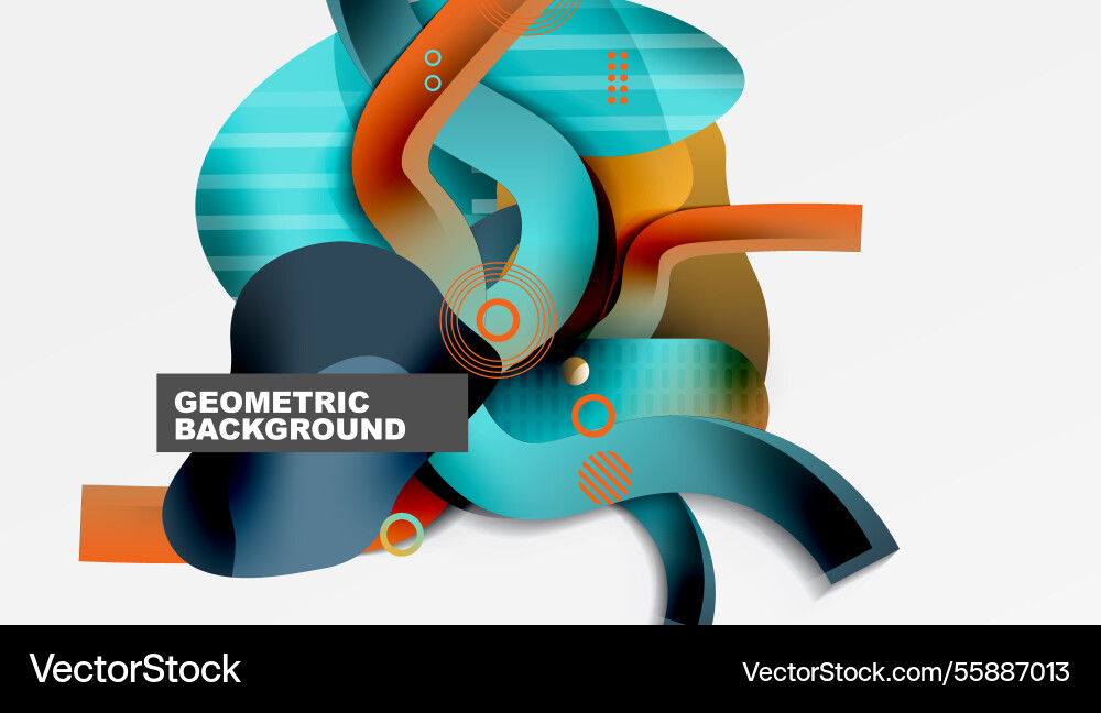 Vibrant abstract background overlapping shapes Vibrant abstract background overlapping shapes vector image