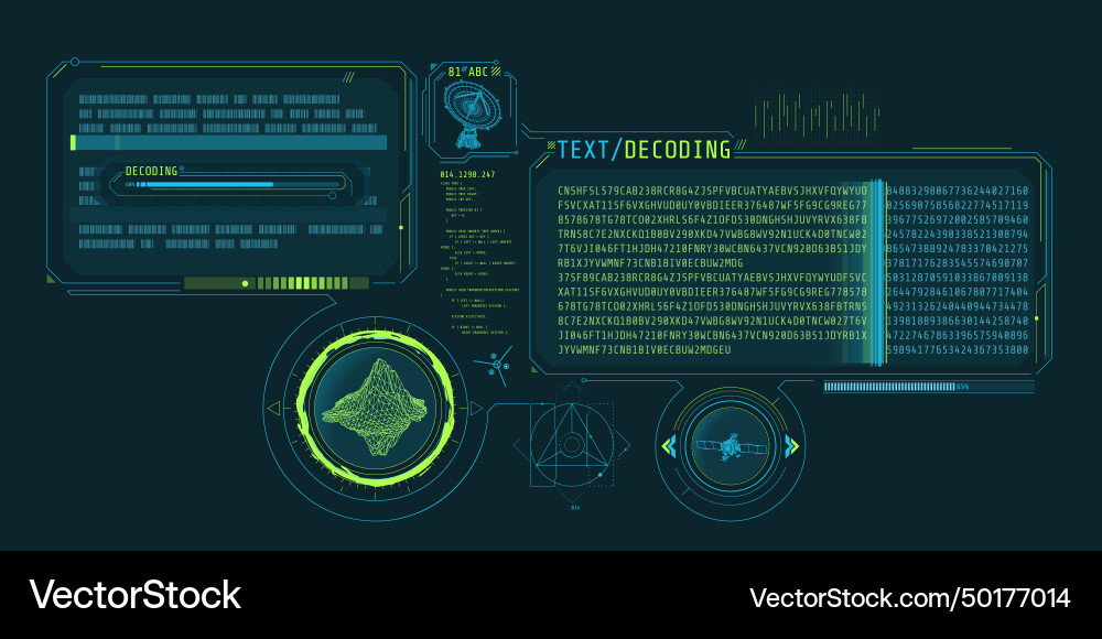 Decoding satellite and radio telescope data about Vector Image