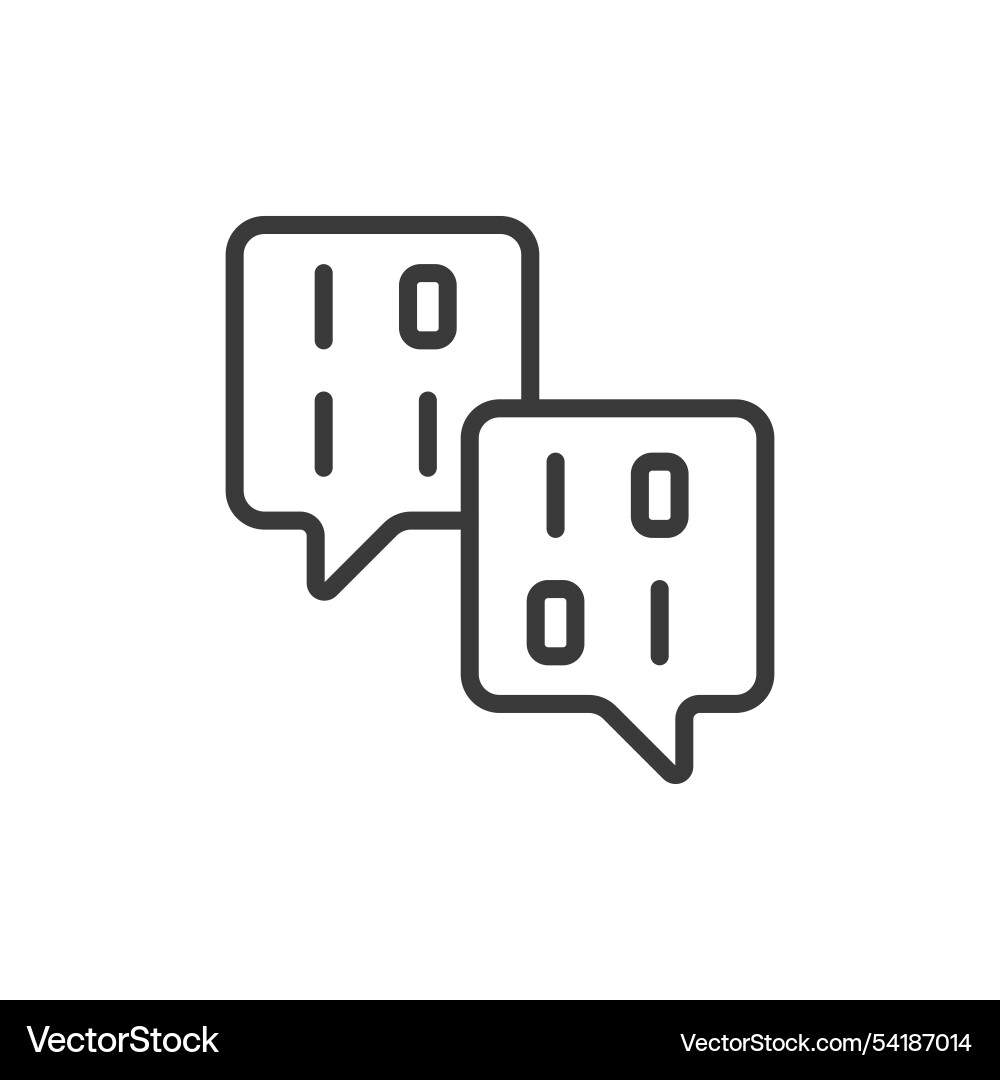 Programming languages icon in line design Programming languages icon in line design vector image