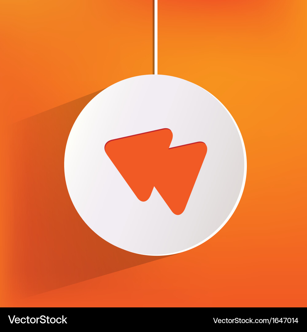 Reverse or rewind web icon vector image
