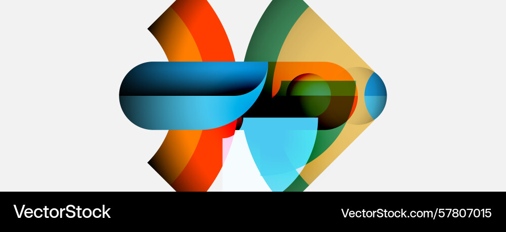 Abstract shapes overlap creating dynamic Abstract shapes overlap creating dynamic Vector Image