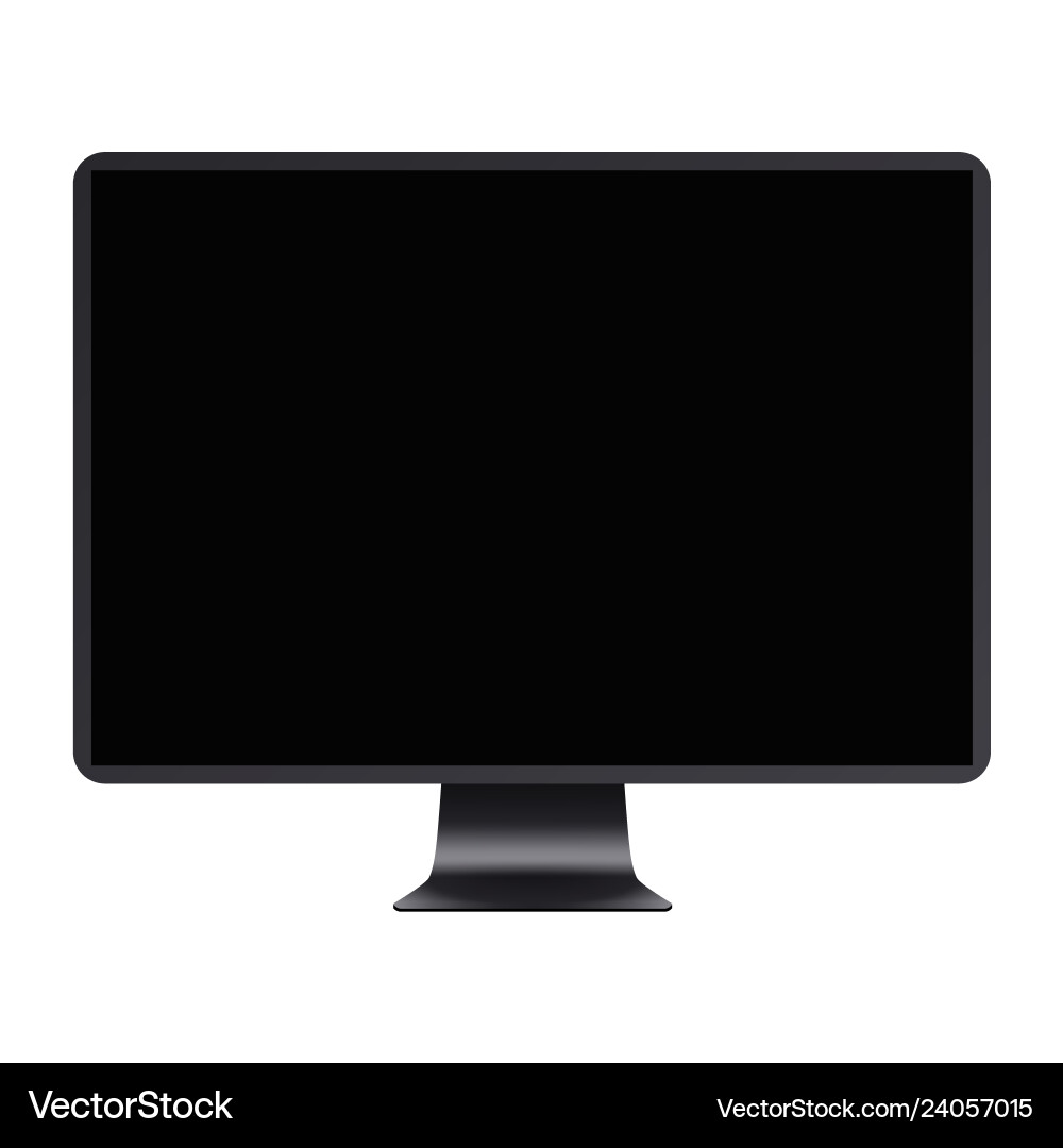 Black Computer Display Screen vector image