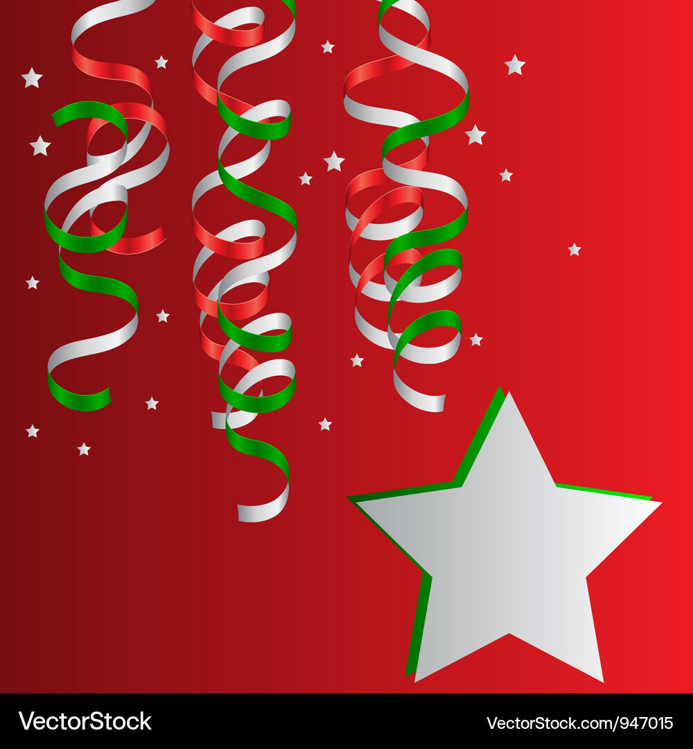 Christmas streamers Vector Image