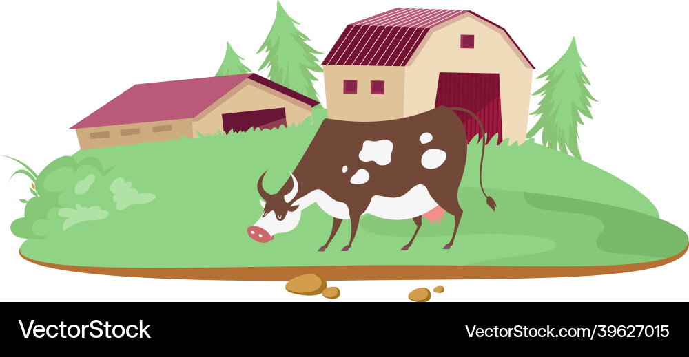 Flat farm icon Royalty Free Vector Image - VectorStock
