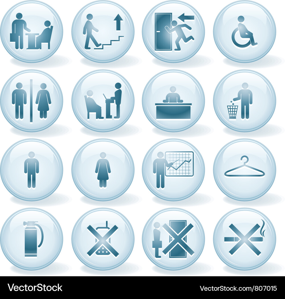 Office & Workplace Icons Vector Image