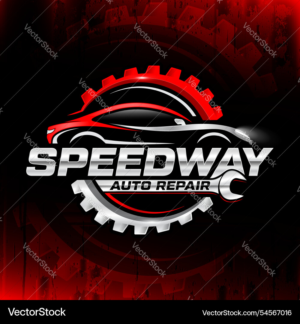 Auto repair and garage logo design template Vector Image