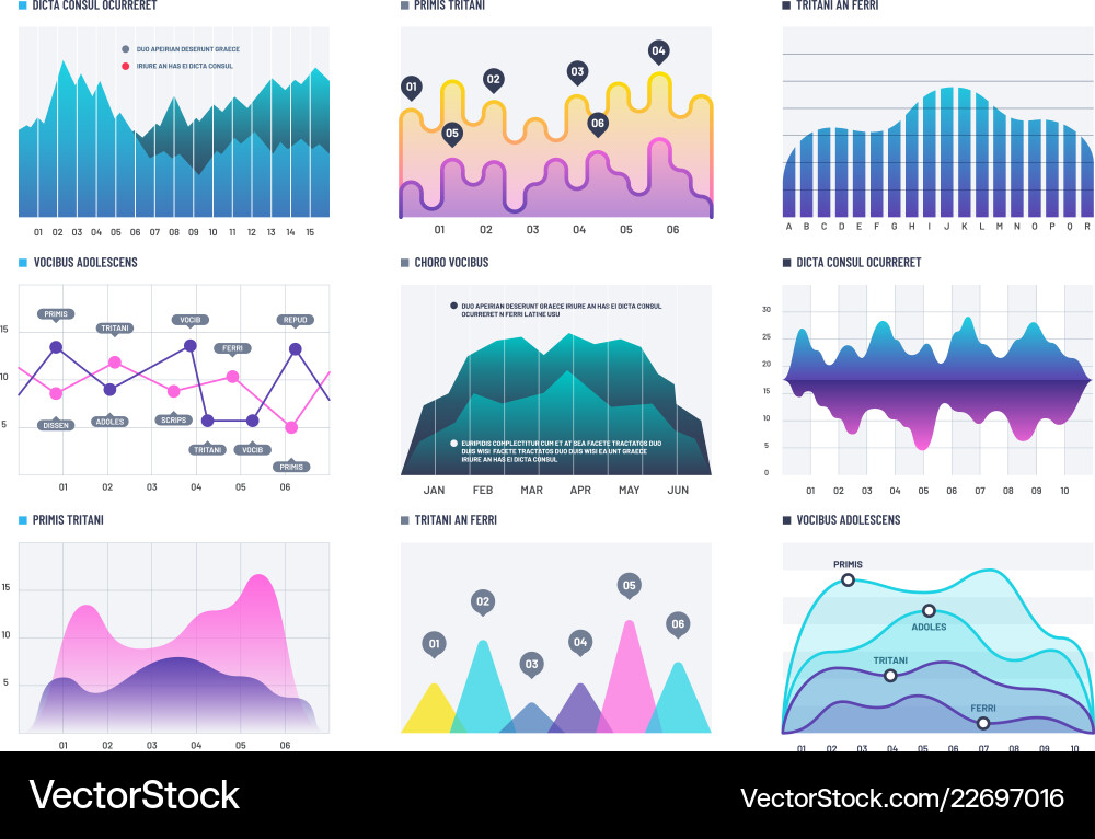 Bar Chart Statistics Data Visualization vector image