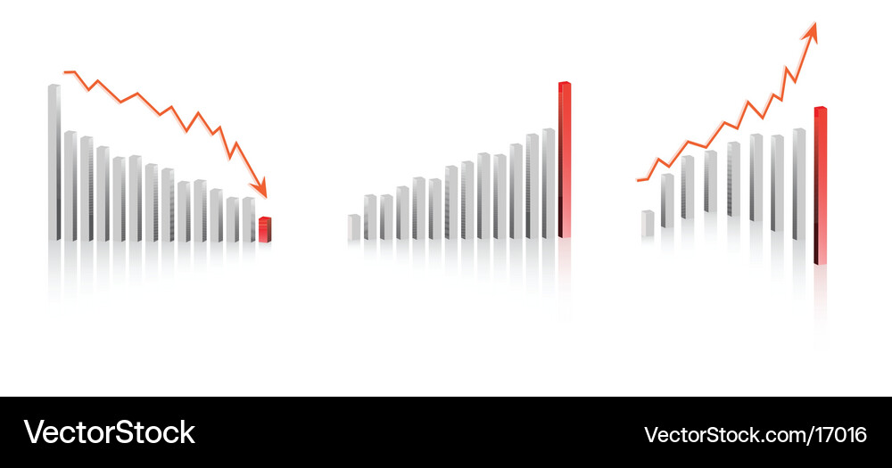 Bar Graph Data Visualization Vector Image