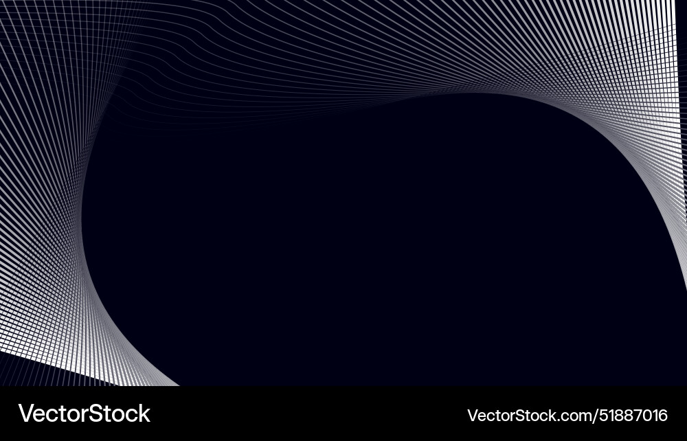 Black background with curve line abstract Vector Image