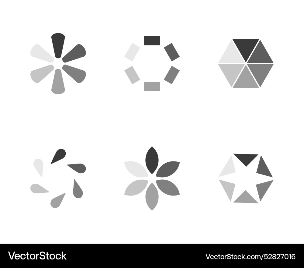 Collection loading bar status icon set of loaded Collection loading bar status icon set of loaded Vector Image