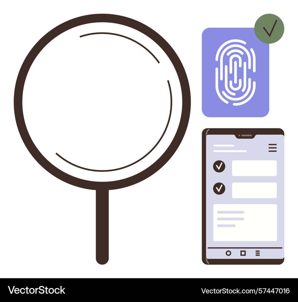 Digital authentication concept with fingerprint Digital authentication concept with fingerprint vector image