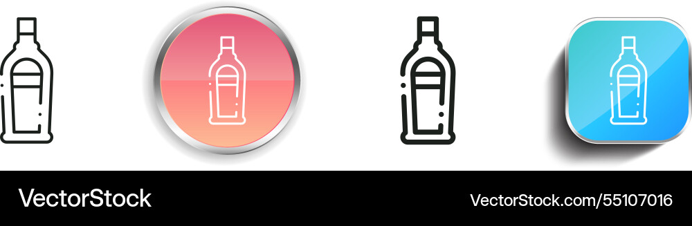 Kahlua icon thin linear regular and button style vector image