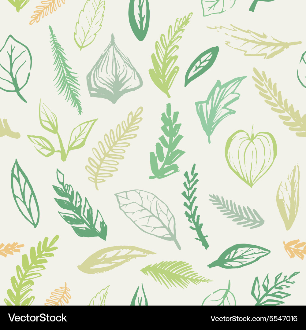 Leaf Pattern Background Vector Image