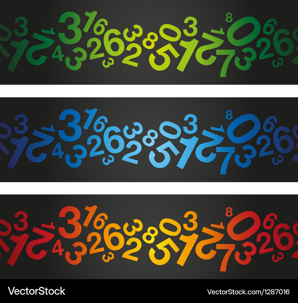 Multi coloured number background Vector Image