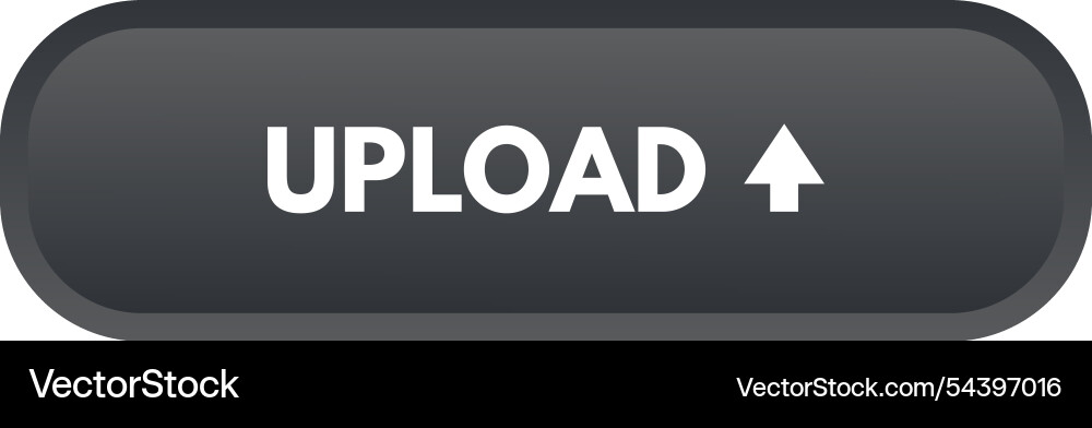 Upload - black button isolated vector image