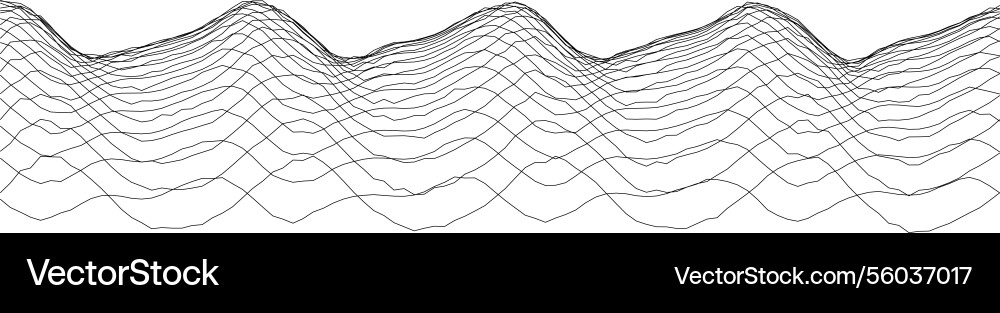 Abstract waveform pattern with dynamic flowing vector image